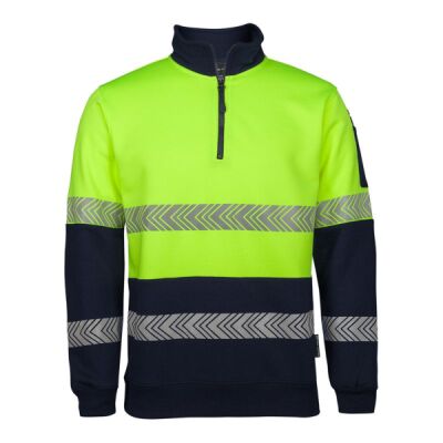 Mens Hi Vis ½ Zip Segmented Tape Fleece Thumbnail