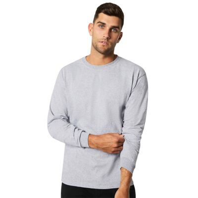 Mens Long Sleeve Heavy Cotton Tee Shirt Thumbnail
