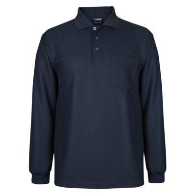 Podium Long Sleeve Waffle Pocket Polo Thumbnail