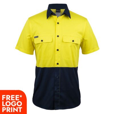 Hi-Vis Short Sleeve Stretch Work Shirt Thumbnail