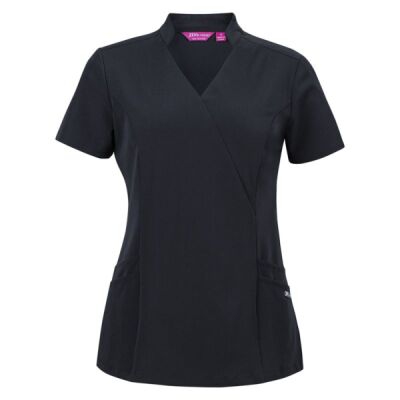 Womens NU Mandarin Collar Scrub Top Thumbnail