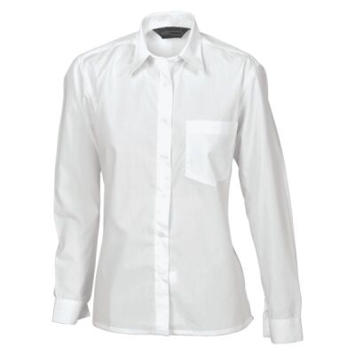 Womens Polyester Cotton Poplin Shirt Long Sleeve Thumbnail
