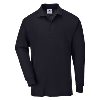 Mens Genoa Long Sleeve Polo Shirt Thumbnail