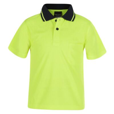 Kids Hi Vis Non Cuff  Traditional Polo Thumbnail