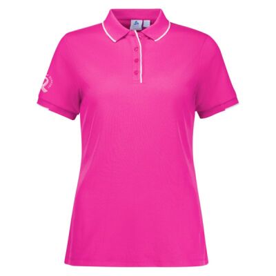  Womens Pink Short Sleeve Polo Thumbnail