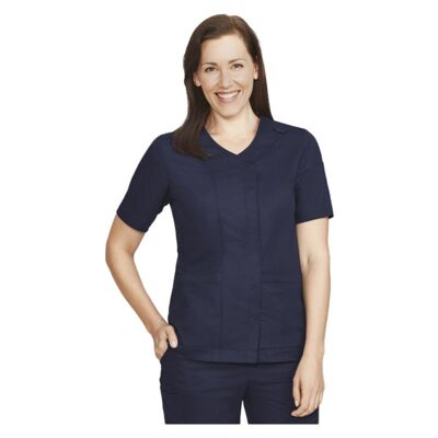 Womens Parks Zip Front Crossover Scrub Top Thumbnail