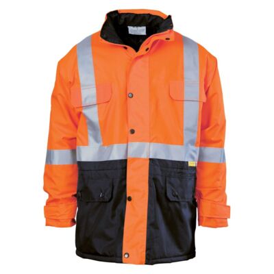 Hi Vis Two Tone Quilted Jacket with 3M R/Tape Thumbnail