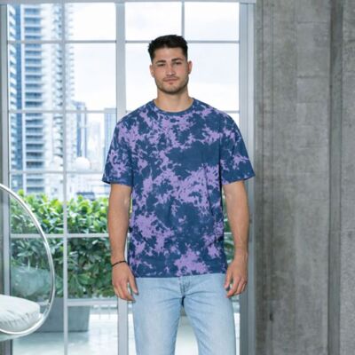 Mens Bleach Out Dyed Tee Shirt Thumbnail