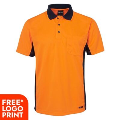 Mens Hi Vis Short Sleeve Sport Polo Thumbnail