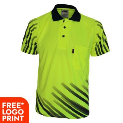 Hi Vis Sublimated Full Stripe Polo Thumbnail