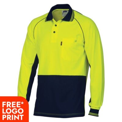 Mens Cotton Backed Cool Breeze Contrast Polo Thumbnail