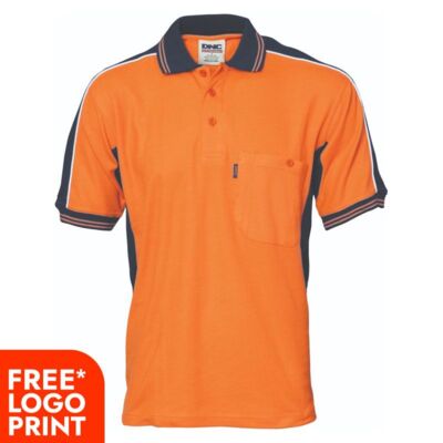 Poly Cotton Contrast Panel Polo Thumbnail