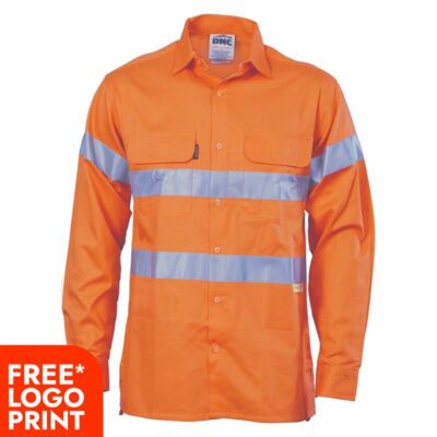 Mens HiVis Cotton Shirt with 3M 8906 R/Tape Thumbnail
