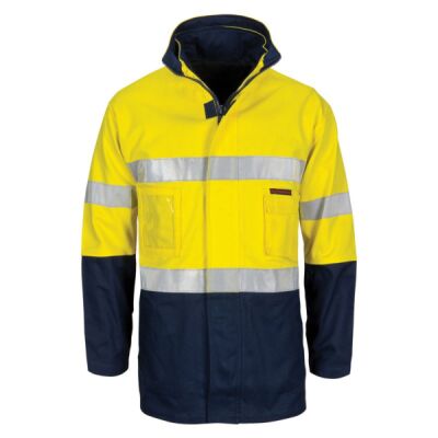 Mens HiVis "4 IN 1" Cotton Drill Jacket with Generic R/Tape Thumbnail