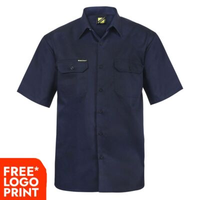 Mens Short Sleeve Cotton Drill Shirt Thumbnail