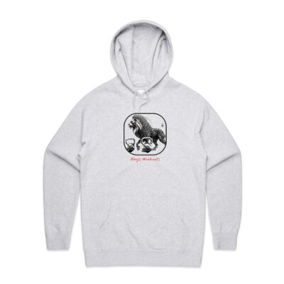 Abyss Workout Training Men's Hoodie Light Grey Thumbnail