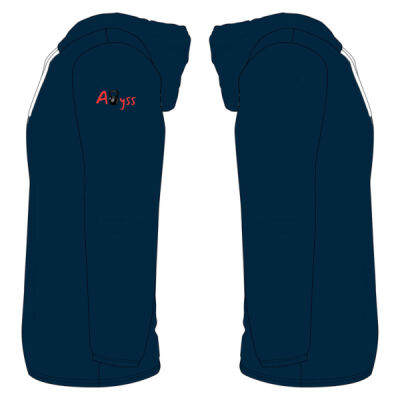 Abyss Workouts Woman's Fleece Hoodie Black / Dark Blue Thumbnail