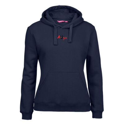 Abyss Workouts Woman's Fleecey Hoodie in Dark Blue or Black Thumbnail